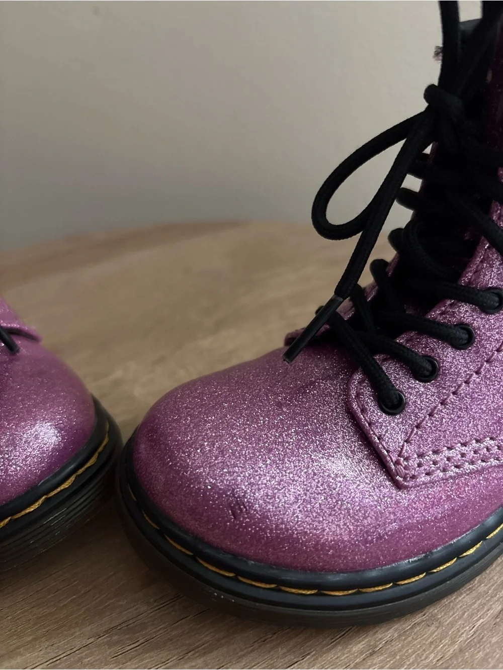 Dr. Martens 1460 Purple Glitter boots Toddler Size 8